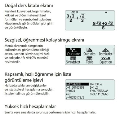 Casio Fx-991CW-PK Hesap Makinası Bilimsel Fonksiyonlu Pembe - 5