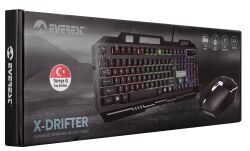 Everest KM-G88 X-DRIFTER Siyah Usb Gökkuşağı Zemin Aydınlatmalı Gaming Oyuncu Klavye + Mouse Set - 6