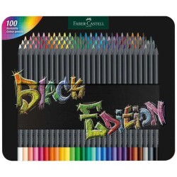 Faber-Castell Black Edition Kuru Boya Kalemi 100'lü - 1