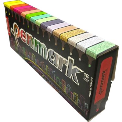 Penmark Fosforlu Kalem 16’lı Süper Kutu 4 Neon + 4 Pastel + 4 Tropik + 4 Simli Renk - 3