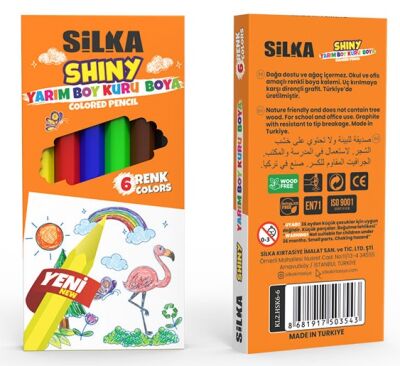 Silka Shiny Kuru Boya 6 Renk ½ Boy - 1